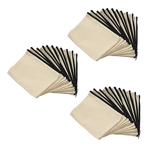 coserori Paquete de 36 cremalleras de lona, vacías, manualidades para maquillaje cosmético, estuche, regalo de fiesta, monedero