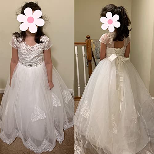 Abaowedding g First Communion Dresses Flower Girl Dress Lace Up Communion Dress Ball Gown Girl Dress2