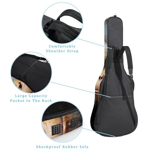 Étui guitare acoustique 101,6 cm imperméable et matelassé - Singe coloré