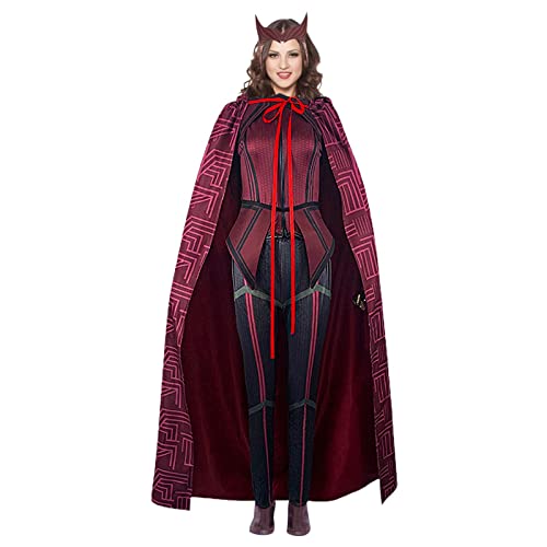 YUApeda Disfraz de cosplay de bruja escarlata para mujer, disfraz de carnaval, disfraz de Halloween...