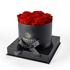 Red roses in black box