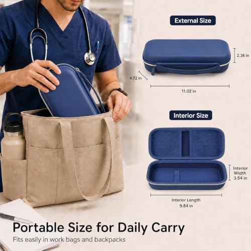 Image of ALKOO Stethoscope Case for 3M Littmann Classic III /Cardiology IV, RoyalBlue | for MDF Acoustica Stethoscopes, for Nurses, Doctors, Nursing School Essentials, Students, Clinic, EMS, Travel, Hard Bag Only