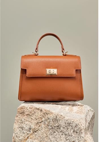 Genuine Leather Top Handle Handbag,Elegant Shoulder Bag, Vintage Crossbody Bag With Adjustable Shoulder Strap2