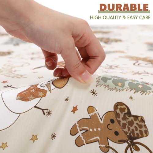 Image of Vitalcozy 4 Pcs Western Christmas Crib Sheet for Standard Nursery Decor