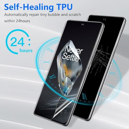 Image of EZ-GLAZ Privacy Screen Protector for OnePlus 12 (6.82 inch Curved Display) | Anti-Spy HD Clear Flexible Film | Bubble-Free Easy Installation Kit | Scratch Resistant | Case Friendly (Pack of 2)