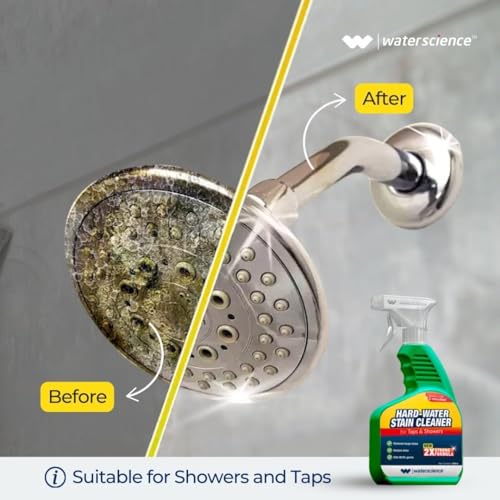 Image of WaterScience Ultimate Cleaner Combo | Tap Cleaner and Limescale Remover (1L)+ Free Microfiber Cloth | Washing Machine Descaler Tablets & Kitchen Cleaning Wipes For Bathroom, Kitchen Hard Water