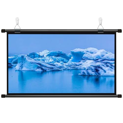 Beamer Leinwand 16:9 faltbar und faltenfrei für Zuhause, Büro, Schule und Outdoor, tragbare Projektor für Camping und Heimkino Rollo (16:9, 40')'}