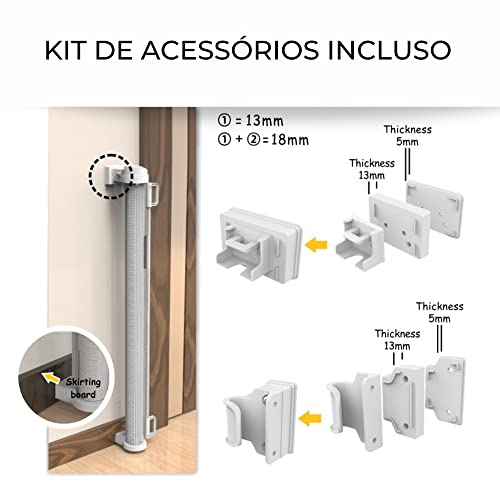 Portão De Proteção Retrátil Segurança Para Bebe E Crianças