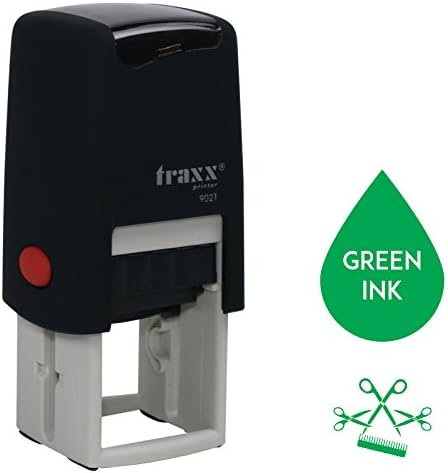 Traxx 9021 Loyalty Card Self Inking Rubber Stamp Business Cafe Coffee Shop *A Black Coffee Bean Design*