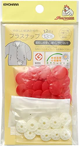 KIYOHARA サンコッコー プラスナップ 12組入 直径13mm レッド SUN15-74
