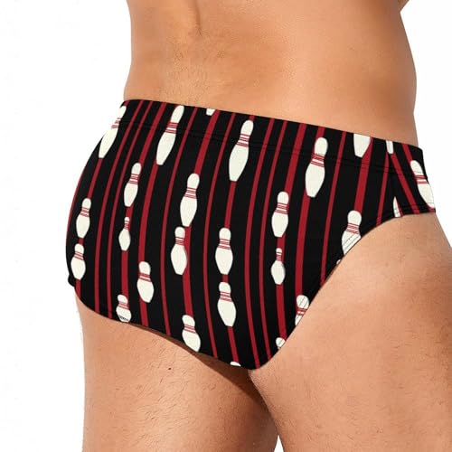 Bowling Men's Swim Trunks Briefs Swimsuit Swimwear Bathing for Underwear Beach4