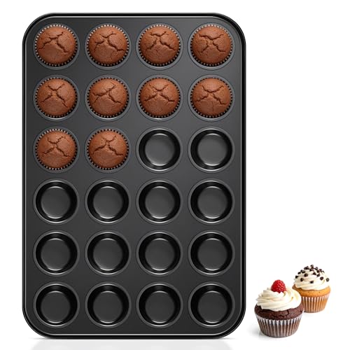 P&P CHEF Mini Muffin Pan 24-Cup Non-stick Mini Cupcake Pans 1 Piece
