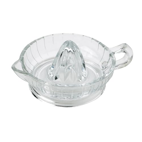 La Mejor Lista de Exprimidores manuales más recomendados. 46 HIC Exprimidor de limón, exprimidor de vidrio, Transparente, Glass Juicer, 1