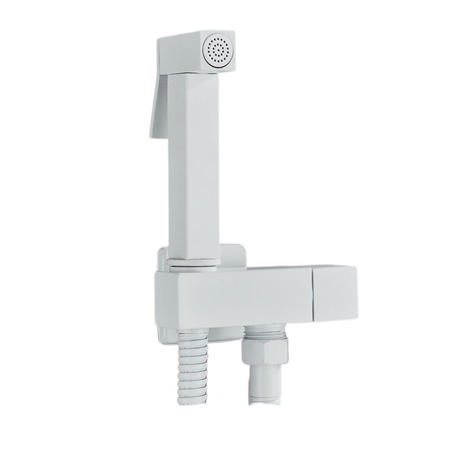 ZYCHSJXA Bathroom Bidet Faucet Brass Tap Washer Mixer Single Cold Water Shower Sprayer Head Toilet Faucets Handle Jet(White A)