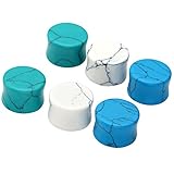 JOVIVI® 3pairs Gauge White Green Blue Howlite Turquoise Saddle Ear Plugs Stretcher Expander