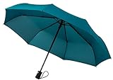 Crown Coast Caribbean Blue Travel Umbrella - 60 MPH Windproof Lightweight for Men Women and Kids, Compact Travel Umbrellas in Multiple Colors