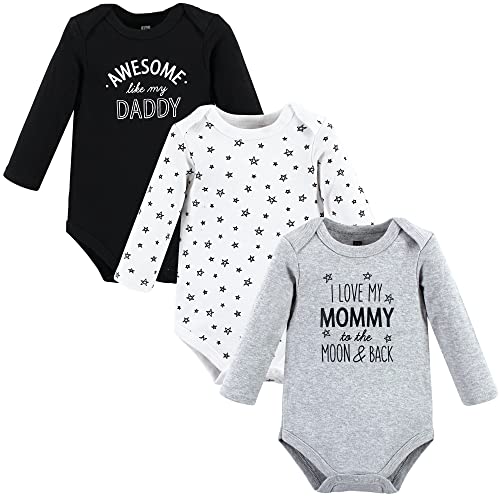 Image of Hudson Baby baby-boys Cotton Long-sleeve Bodysuits 3-pack