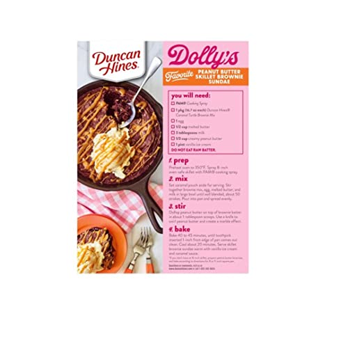 Duncan Hines Dolly Parton's Caramel Turtle Flavored Brownie Mix Bundle, Includes Two (2) 16.7 Oz Caramel Turtle Flavored Brownie Mix And One (1) Spatula (Color May Vary) (Caramel Turtle) #TOP1