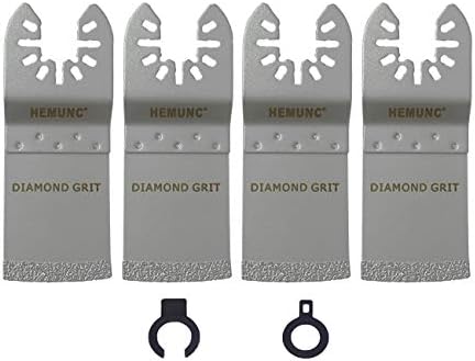 Oscillating Tool Blades, HEMUNC 4PCS Oscillating Multi Tool Diamond Saw Blades for Grout Removal, Flush Cut, Compatible with Dewalt Bosch Dremel Rockwell Makita Fein Multimaster Milwaukee and More