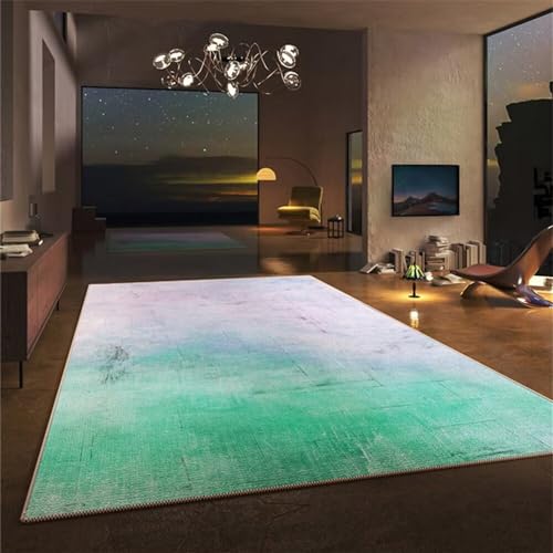 Tapis à poils courts vert 80x160 pour grand salon et descente de lit