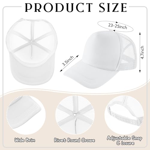 Image of 40 Pack Sublimation Blank Trucker Hat Bulk Wholesale Mesh Baseball Cap for Women Men DIY Hat Bar Party