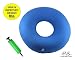 Premium Inflatable Donut Cushion Expands Up to 15 inches Comfortable for Hemorrhoid, Back and Tailbone Pain Relief. Medical Donut Cushion Ideal for Coccyx Pain, Bedsores, Child Birth &Pregnancy (Blue)