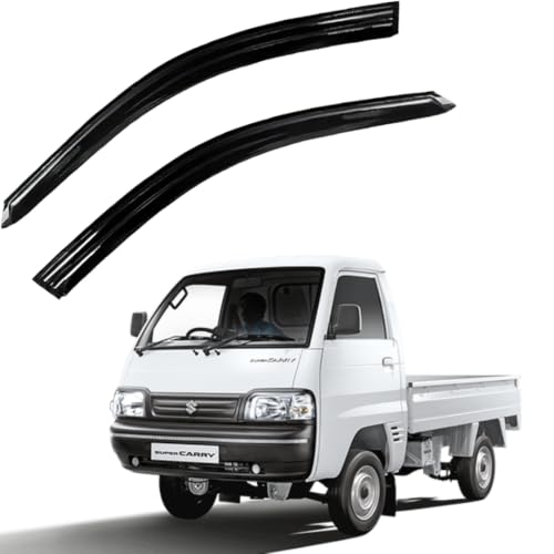 Image of Premium Non-Breakable Car Window Door Visor /Rain Guard /Wind Deflector Compatible for (Maruti Super Carry 2pcs)
