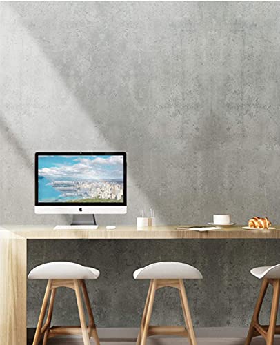 Bai You Mei Klebefolie Betonoptik Wasserfest Verdickt 10m*0,6m Retro stil Vintage Tapete betonoptik Klebefolie Aufkleber Rolle Concrete (Grau, 0.6W x 10L m)