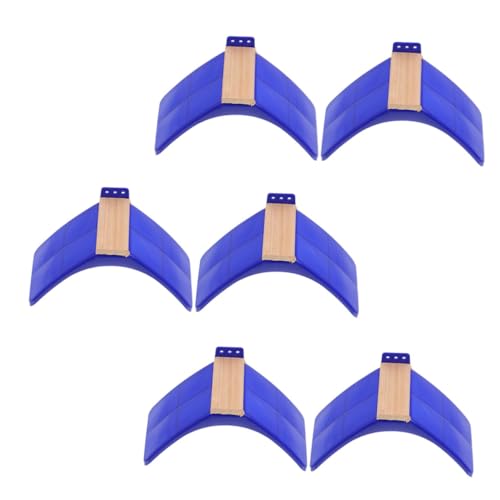 SHINEOFI 6 Stück Tauben Sitzbrett aus Massivem Holz mit Stabilem Kunststoffsockel Langlebiger Vogel Rastständer rutschfeste Sitzstange für Brieftauben und Ziervögel Robustes Vogelkäfig