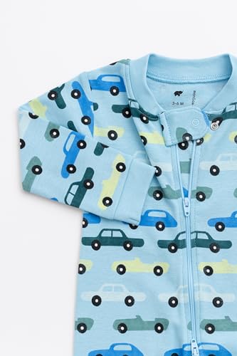 Image of MONICA + ANDY One Piece Baby Pajamas, 100% Organic Baby Clothes for Girls and Boys, Sizes For Newborn and Infant