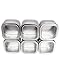 LJY Empty 8-Ounce Capacity Square Silver Metal Tins with Clear Window for Candle Making, Candies, Gifts & Treasures (6 Pack)