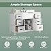 DELUXE LIVING 48 Inch Bathroom Vanity with Apron Farm Sink, White Farmhouse Bathroom Sink Cabinet with Soft Closing Doors & Dovetail Drawers, Single Sink Bathroom Vanity, No Assembly Required
