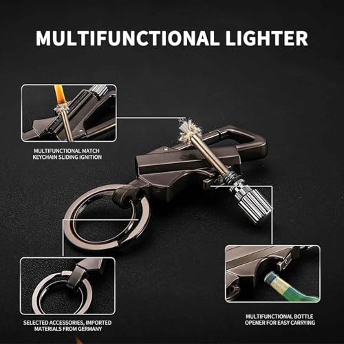Encendedor reusable impermeable para supervivencia negro miniatura 2