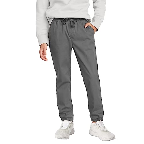 Boy's Slim Fitting Cotton Stretch Classic Twill Joggers