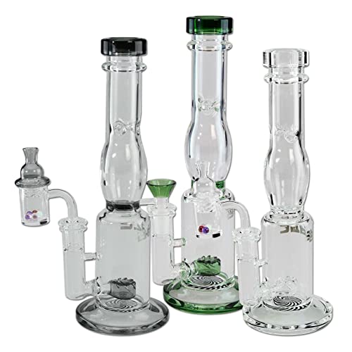 Blaze Glass Zylinder-Bong, PERCOLATOR-Bong, Eis-Bong Blaze Glass Logo | 25,0 x 5,1cm – Bild 3