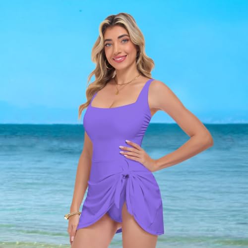 Maillot de bain gainant violet silhouette sculptée et galbée - 7