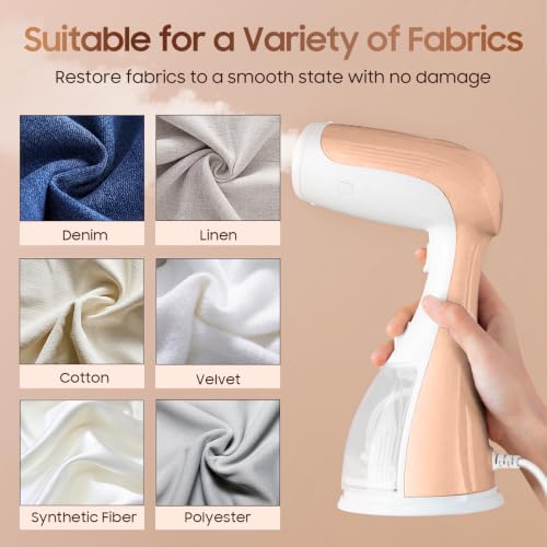 Image of Portable Hand Held Steamer for Clothes - 1350W Handheld Clothes Steamer, 15S Rapid Heating, Garment Wrinkle Remover Fastly Make Clothes Soft, Large-Capacity Iron for Hotels /Travel