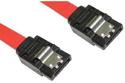 rhinocables Sata Cable II, Sata Power Splitter, Serial ATA Hard Drive Data Locking Lead, Right Angled or Straight Head (90cm, Straight Heads to Straight Heads)