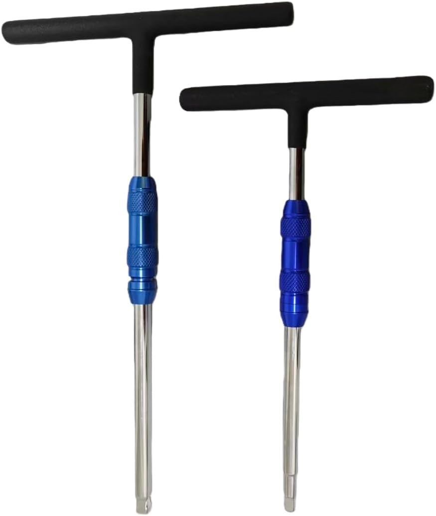 2pc T-Handle Wrench,1/4-Inch and 3/8-Inch Adjustable Drive T-Handle Speed Wrench Set