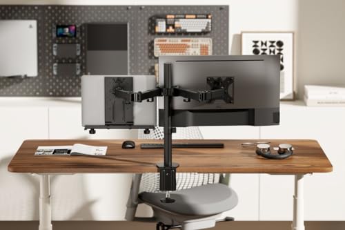 Image of LIONS HEAD Premium and Durable Monitor Stand with Laptop Tray | Adjustable Height Stand Strong Material Build, Sturdy Laptop Tray (Laptop Tray - Design 1)