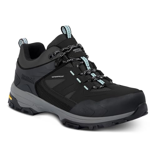 Regatta Women's Rain Walking Shoes, Black Aqua, 7