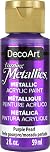 DecoArt Americana Acrylic Metallic Paint, Purple Pearl