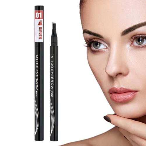 Lápiz de cejas resistente al agua, lápices multitenedor para maquillaje realista de cejas, productos de belleza para niñas, para reunirse, trabajar, viajar, citas, hogar Zorq
