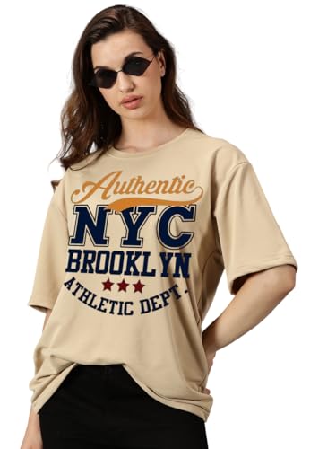 Image of RodZen Women's Cotton Loose Fit Oversized Printed T-Shirt