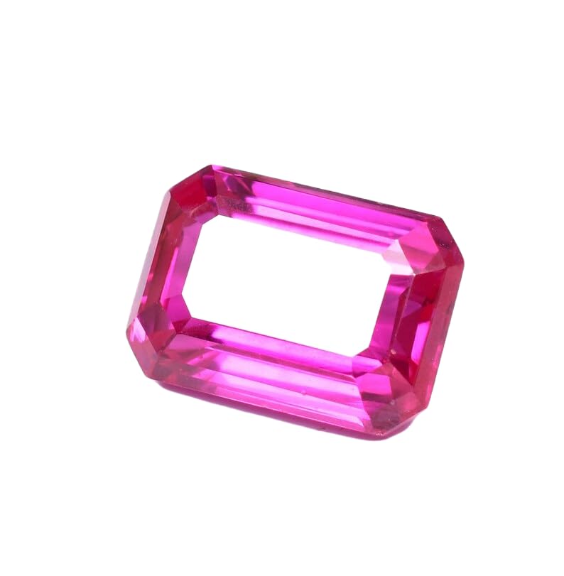Saphir rose naturel en vrac 17x12mm gemme forme émeraude fabrication bijoux