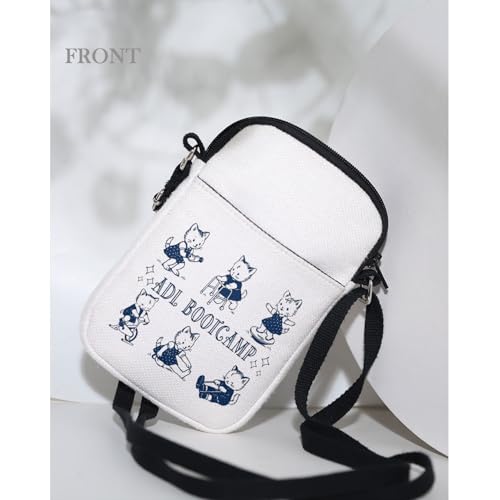 MAOFAED Vintage Style Cat Physical Therapist Crossbody Bag, DPT Gift, PTA Gift, ADL Bootcamp Shoulder Bag (bootcamp)3