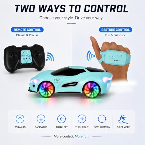 Image of Remote Control Rechargeable Land Rover Toy Car Scale 1:16 Left and Right, Backward and Forward, Front Headlights (RC Gesture Control Sports Car) - Assorted Colour