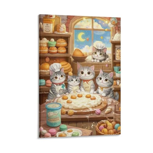 Impression sur toile chat britannique shorthair décoration murale 50x75cm