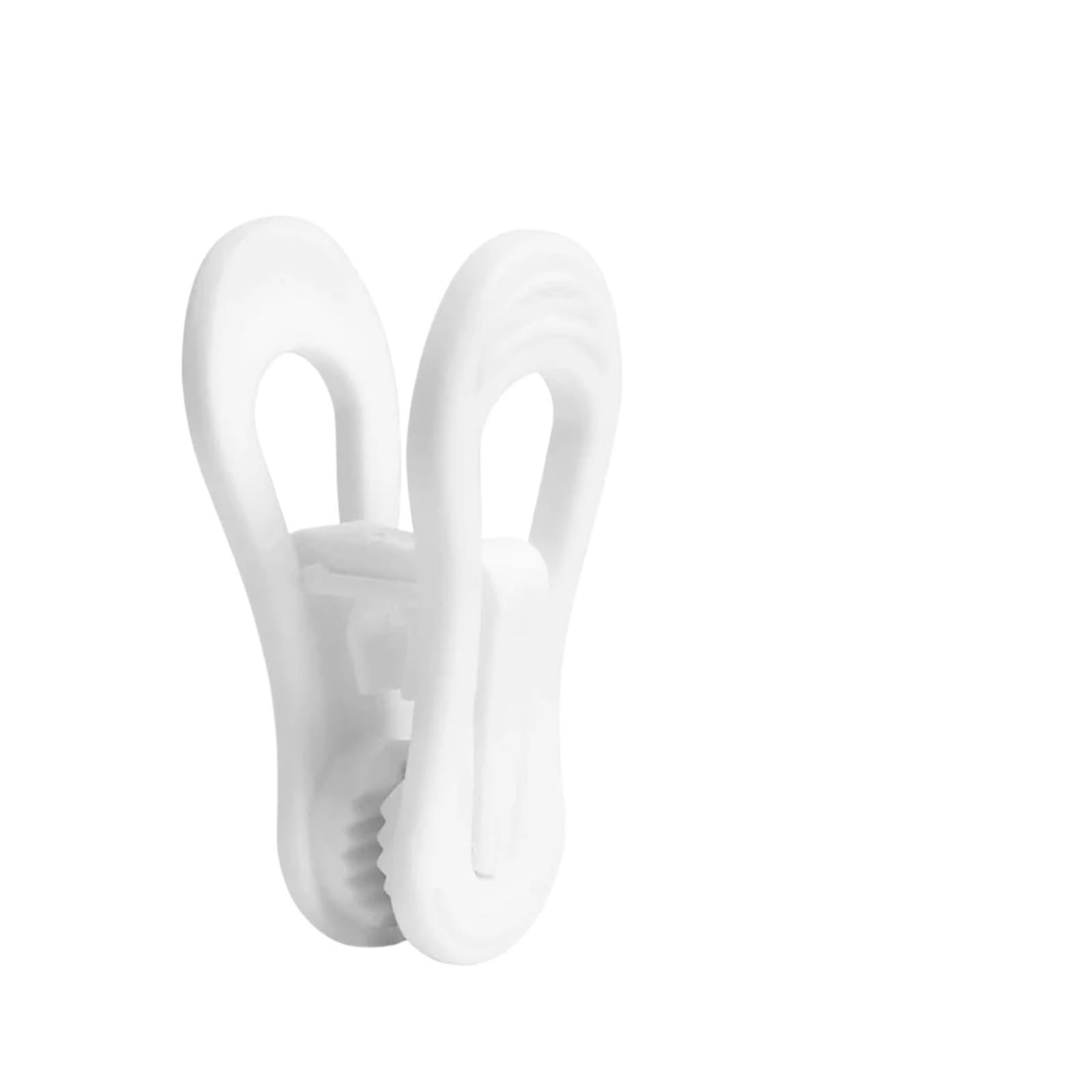 40Pcs White Plastic Hanger Clips, for Use with Slim-Line Clothes Finger Washing Line Laundry Pegs for Blanket Socks