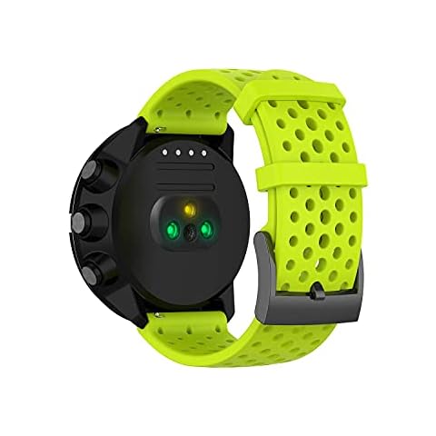 Strap for Suunto 9, Silicone Watchband Sport Fitness Band for Suunto Spartan Sport Wrist HR Baro/Suunto 9 /Suunto TRAVERSE (Lime, L) Cover